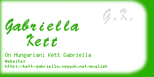 gabriella kett business card